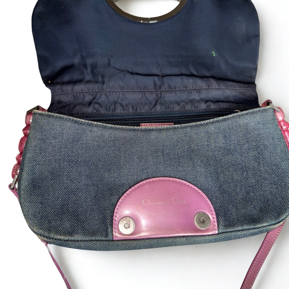 Christian Dior Ethnic Beaded Patchwork Shoulder B… - image 2